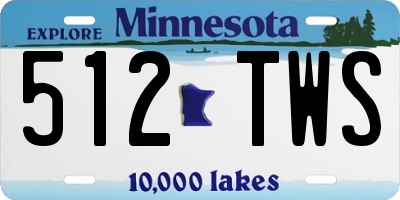 MN license plate 512TWS