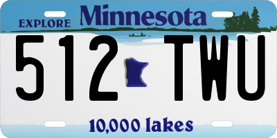 MN license plate 512TWU