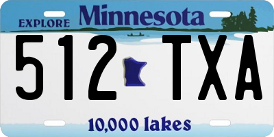 MN license plate 512TXA
