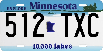 MN license plate 512TXC