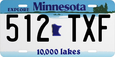 MN license plate 512TXF
