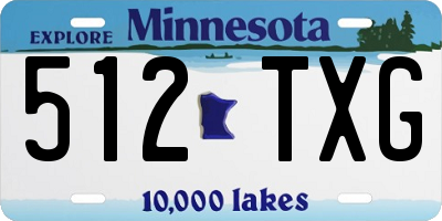 MN license plate 512TXG