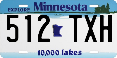 MN license plate 512TXH
