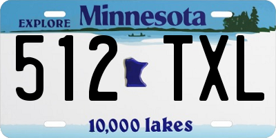 MN license plate 512TXL