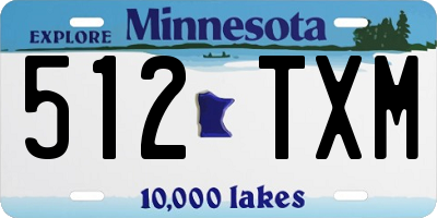 MN license plate 512TXM