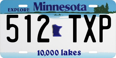 MN license plate 512TXP