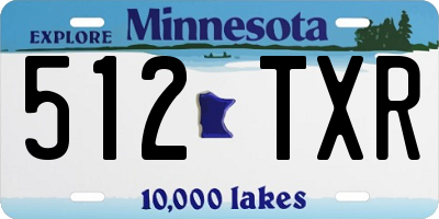 MN license plate 512TXR