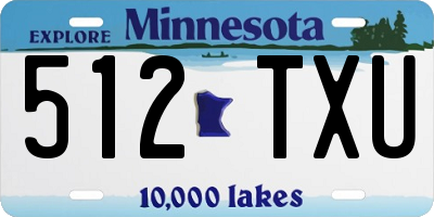 MN license plate 512TXU