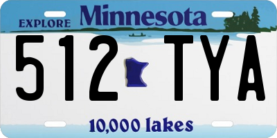 MN license plate 512TYA