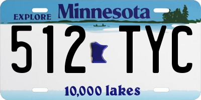 MN license plate 512TYC