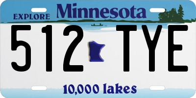 MN license plate 512TYE