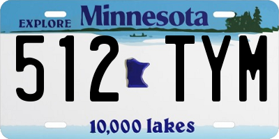 MN license plate 512TYM