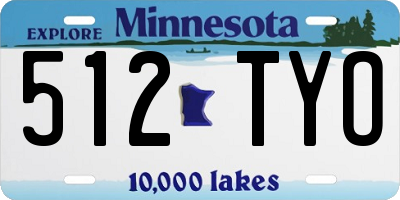 MN license plate 512TYO