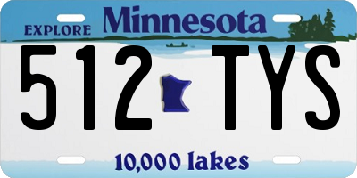 MN license plate 512TYS