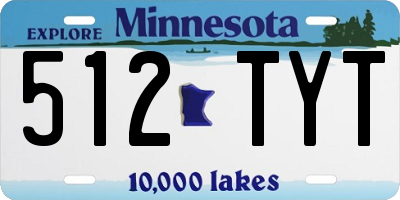 MN license plate 512TYT