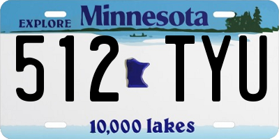 MN license plate 512TYU