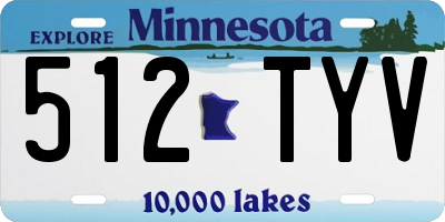MN license plate 512TYV