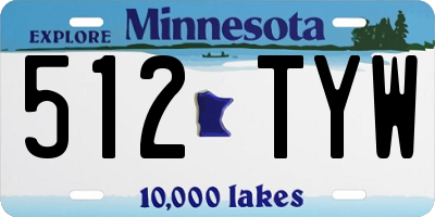 MN license plate 512TYW