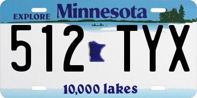 MN license plate 512TYX