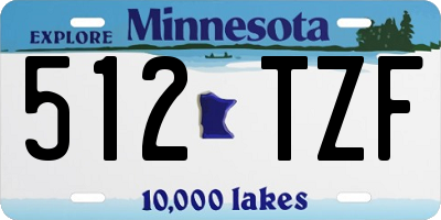 MN license plate 512TZF