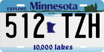 MN license plate 512TZH
