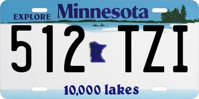 MN license plate 512TZI
