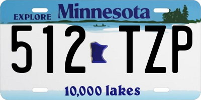 MN license plate 512TZP