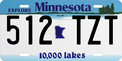 MN license plate 512TZT