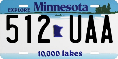MN license plate 512UAA