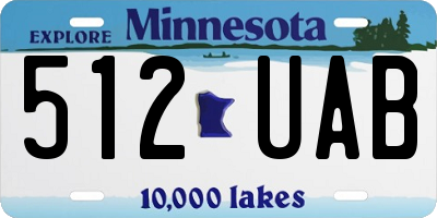 MN license plate 512UAB
