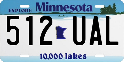 MN license plate 512UAL