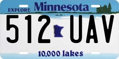MN license plate 512UAV