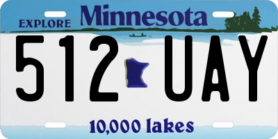 MN license plate 512UAY