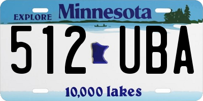 MN license plate 512UBA