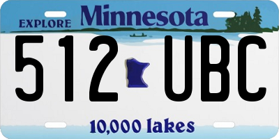 MN license plate 512UBC