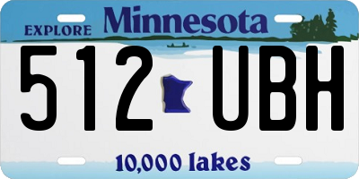 MN license plate 512UBH