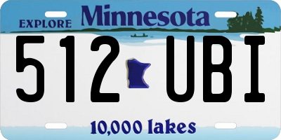 MN license plate 512UBI