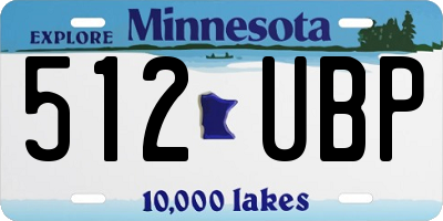 MN license plate 512UBP