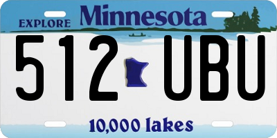 MN license plate 512UBU