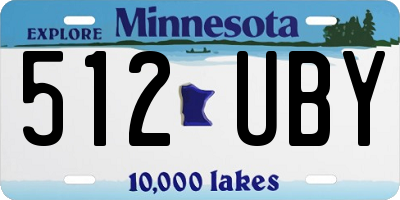 MN license plate 512UBY