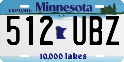 MN license plate 512UBZ