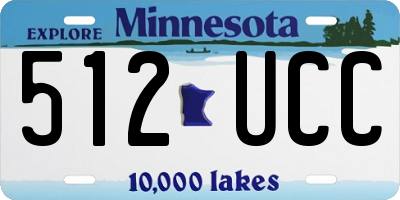 MN license plate 512UCC