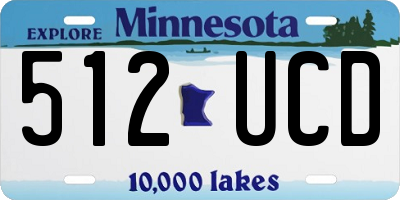 MN license plate 512UCD