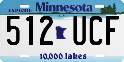 MN license plate 512UCF