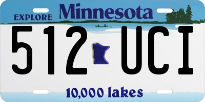 MN license plate 512UCI