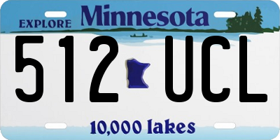 MN license plate 512UCL