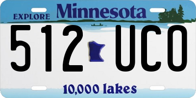 MN license plate 512UCO