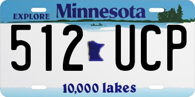 MN license plate 512UCP