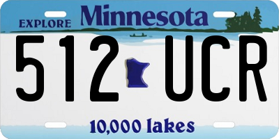 MN license plate 512UCR