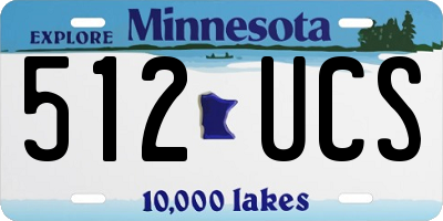 MN license plate 512UCS